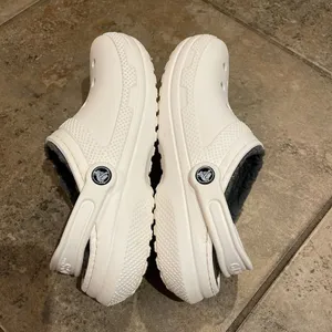 CROCS White Classic Lined Clog Shoes Unisex Size M4 W6 203591 thumbnail 7