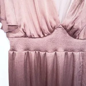 Baltic Born Rosy Pink Brown Prague Satin Maxi Dress Size XXXL NWT thumbnail 5
