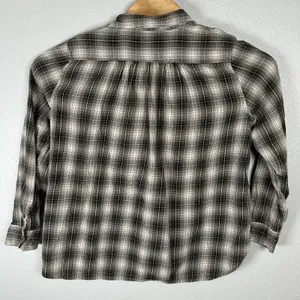 Denim & Supply Ralph Lauren Flannel Shirt Womens Large‎ Brown Plaid RL Utility thumbnail 4