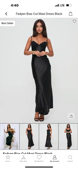 Princess Polly Black Maci Dress with Lace Detail thumbnail 4