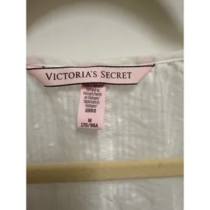 Victoria's Secret White Cotton Swiss Dot Boho Tunic Bell Sleeve Beach‎ Coverup M thumbnail 4