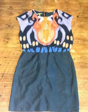 Nocturne blouson artsy luxe business casual size 8 silk dress thumbnail 1