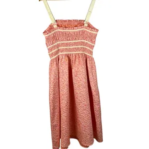 Entro Always A Romantic Coral Floral Jacquard Midi Dress Pockets Size Large‎ thumbnail 8
