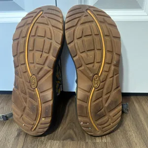 Chaco Z/2 Classic Sandals Women 8 Gray Yellow Quilt Golden Double Strap Toe Loop thumbnail 6