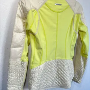 Lululemon Yellow Cream Down Ski Jacket Sz 6 Hooded Water Resistant Luxe Warm thumbnail 11