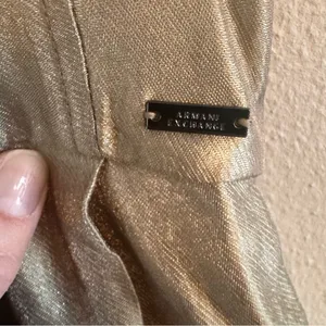 ARMANI EXCHANGE‎ Gold Shimmer Mini Dress thumbnail 5