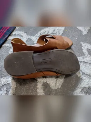 Frye And Co tulia Tan Leather Crisscross Sandals thumbnail 5