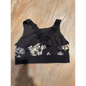 Free People Movement Freestyle Sports Bra‎ Black Cream Floral S Yoga Balletcore thumbnail 4