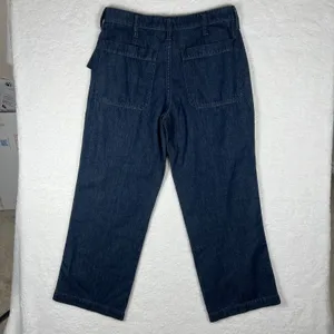 Lucky Brand Womens Silk Blend Denim Pants Size 26 Relaxed Fit Old Money Dark thumbnail 10