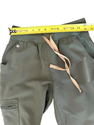 FIGS Zamora Joggers Scrub Bottoms Olive Green Womens Size XXS Petite thumbnail 6