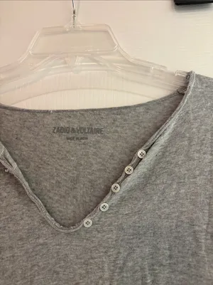 Zadig & Voltaire Tunisien Glitter Skull Henley Large thumbnail 7