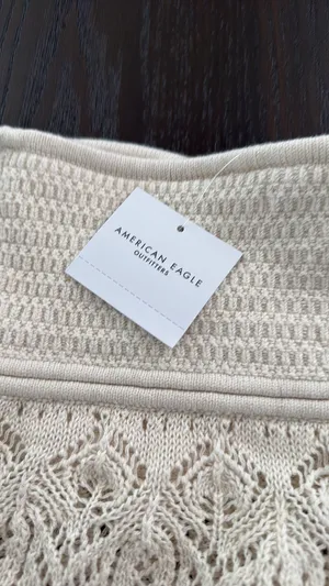 American Eagle Outfitters Cream Lace strapless top thumbnail 6