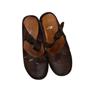 Zeeta Brown Leather Mary Jane Mules Shoes Size 6.5 thumbnail 2