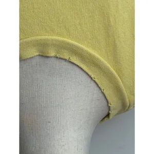 n:PHILANTHROPY Reeves‎ Sweatshirt Women Small Yellow Crop Distressed Streetwear thumbnail 9
