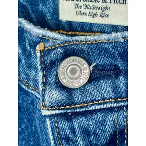 Abercrombie & Fitch The ’90s Straight Ultra High Rise Blue Denim Jeans Size 25 0 thumbnail 5