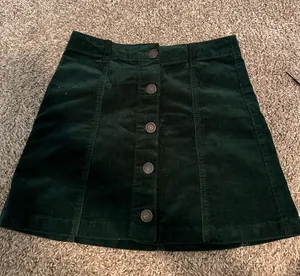 Forever 21 Green Corduroy A-Line Skirt thumbnail 1