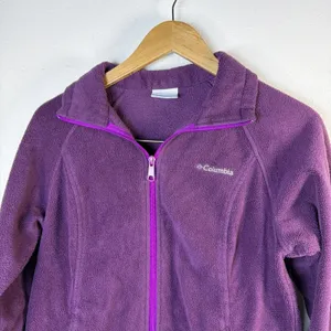 Columbia Sportswear Women's Medium Full Zip Purple Fleece Jacket thumbnail 4
