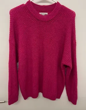 American Eagle Hot Pink Oversized Sweater thumbnail 1