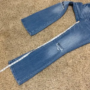 Pilcro Anthropologie The Icon High Waist Distressed Denim Flare Jeans Size 28 thumbnail 16