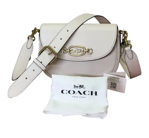 Coach Harley Crossbody Bag CM705 Glovetanned Leather Brass/Chalk NWT thumbnail 1