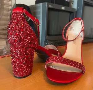Dream Pairs Red Sparkling Heels thumbnail 1