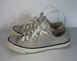 Converse All Star Chuck Taylor Womens Size 8.5 Iridescent Crackle Shoes 551592C thumbnail 1