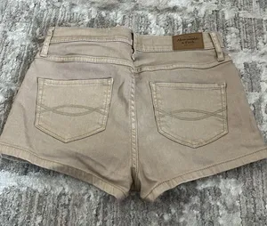 Abercrombie & Fitch | Tan Metallic Gold Shimmer Short Shorts Size 00 thumbnail 3