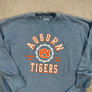 Auburn Tigers Pressbox by Royce Apparel Terry Sweatshirt Women's Medium Distress thumbnail 4