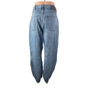 Wrangler Women's Blue High Rise Baggy Relaxed Straight Leg Denim Jeans 34x34 thumbnail 3