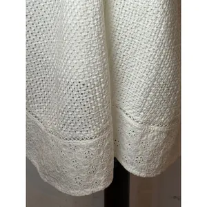 Rebecca Taylor Dress Women‎ 2 White Netted Eyelet Tie Waist Cap Sleeve Midi Boho thumbnail 10