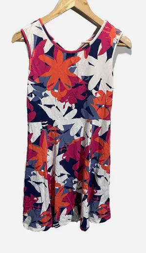 Krimson Klover Floral Dress Womens Small‎ Pink Orange Strappy Back Summer Active thumbnail 1