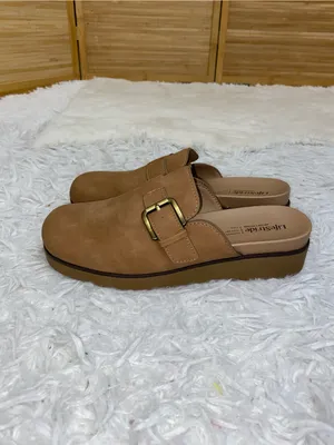 LifeStride Life Stride tan Gillian clogs slip ons woman’s size 7 comfort thumbnail 2