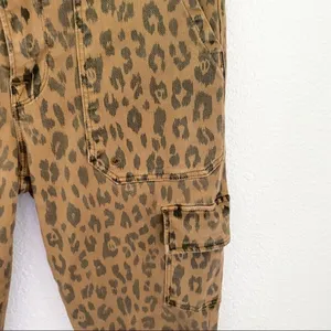 FRAME Cheetah Cargo Skinny Jeans Stretch Mid-Rise‎ Cropped Size 28 NWT thumbnail 5