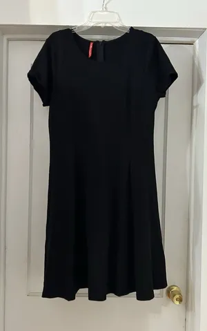 Ruby Ribbon Short Sleeve Black Slimming Lined Shapewear Black Knit Dress Size XL thumbnail 1