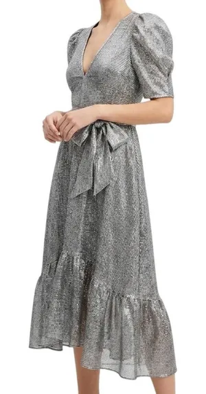 Hunter Bell Metallic Midi Dress Size 6 thumbnail 1