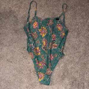 Cotton On Floral One Piece Swimsuit - Green and Pink thumbnail 3