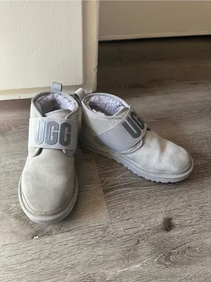 UGG Light Gray Suede Strap Winter Boots thumbnail 5