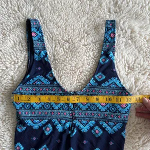 Aerie Navy Blue Patterned One-Piece Swimsuit - Size S thumbnail 6