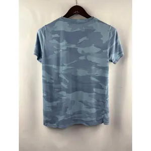 Women’s Splendid Small Grayish Blue Camo T-Shirt thumbnail 3