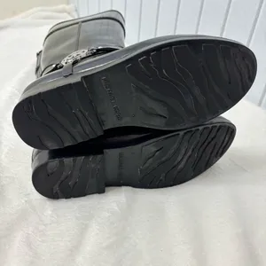 Michael Kors Fulton Tall Rain Boots Black‎ and brownSize 8 thumbnail 5