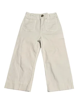 Maeve The Colette Cropped Wide-Leg Pants White Size 29 thumbnail 3