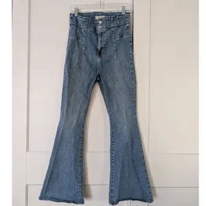 Free People We The Free Just Float On Flare Jeans Blue High Rise‎ Size 31 Flare thumbnail 2