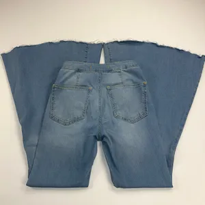 Free People Just Float On Super Flare Mid Rise Jeans Sea Mist Light Wash Size 24 thumbnail 7