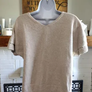 short sleeve cotton sweater thumbnail 3