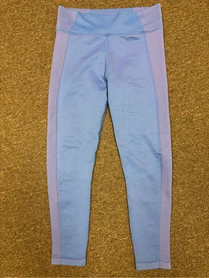 OFFLINE by Aerie Blue Pink Textured 7/8 High Rise Seamless Leggings XL thumbnail 2