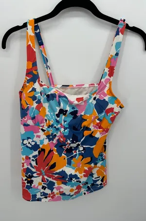 Lands End Womens Floral Tankini Bathing Suit Top Size 8 Multicolor‎ Swim AV19 thumbnail 1