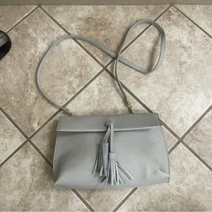 Anthropologie Faux Leather Tassel Crossbody. EUC Snap Closure Purse Satchel‎ thumbnail 2