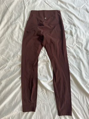High-Rise Brown Sculpting Leggings thumbnail 4