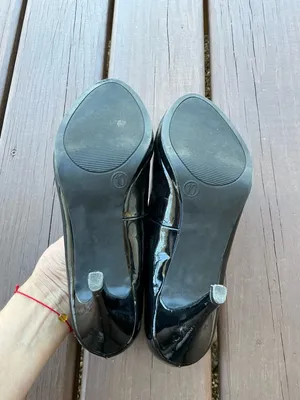 Merona Patent Leather Peep-Toe High Heels in Black🖤 thumbnail 11