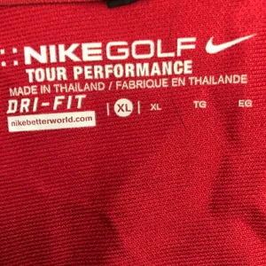 Nike Golf Polo Shirt Tour Performance Red l DRI-FIT XL Measurement in pics Great condition thumbnail 2
